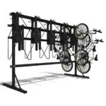 high density vertical free standing bicycle bike rack e21 double sided