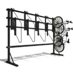 high density vertical free standing bicycle bike rack e21 single sided