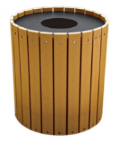 32 Gallon Wide Recycled Plastic Receptacle