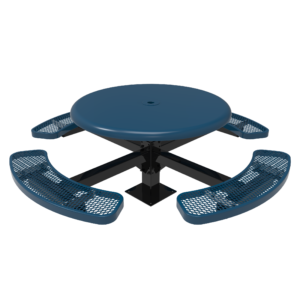 Round Solid Top Pedestal Picnic Table