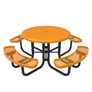 Round Solid Top Portable Picnic Table