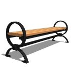 "6 Park Avenue Recycled Plastic Backless Bench