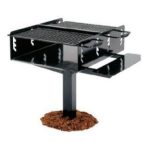 Bi-Level Outdoor Barbecue Grill - 1008 SQ Inches - In Ground or Surface Mount