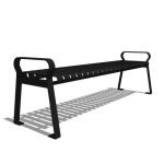 Downtown Strap Metal Backless Bench