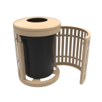 Downtown Swing Door Trash Receptacle - 32 Gallon