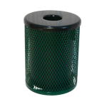 Expanded Metal Trash Receptacle