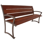 Madison Bench With Back - Ipe Wood