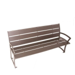 Madison Bench With Back - Powder Coated Steel