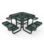 Octagonal Portable Table with Rolled Seats