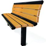Richmond Recycled Material Bench With Back