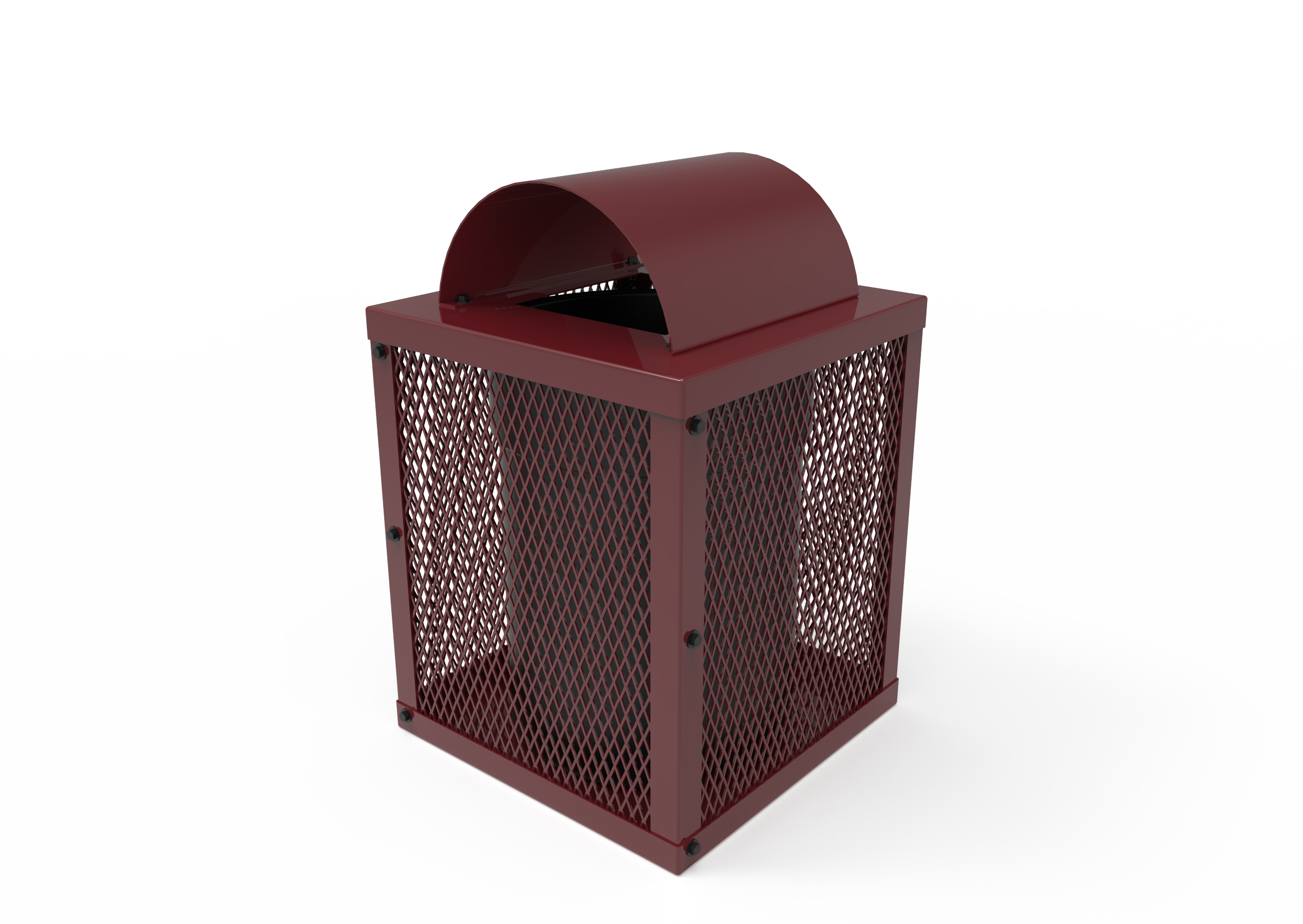 Square-Trash-Receptacle-32-Gallon Square Trash Receptacle - 32 Gallon - Image 1