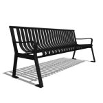 Strap Metal Straight Back Bench Capital Series  CS2  6